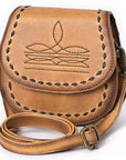 American Darling Crossbody Hand Tooled Genuine Leather women bag western handbag purse