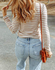 Stripe Ribbed Long Sleeve Tee