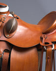 15 In HILASON Western Horse Wade Saddle Genuine Leather Ranch Roping Brown