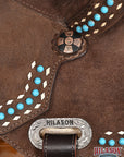 Hilason Western Horse Barrel Flex Tree Trail American Leather Saddle Brown