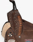 Hilason Western Horse Barrel Flex Tree Trail American Leather Saddle Brown