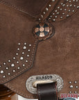 Hilason Western Horse Barrel Flex Tree Trail American Leather Saddle Brown