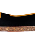 32X30 In Hilason Western Wool Black Felt Horse Saddle Pad W/ tooled Border