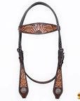 HILASON Western Horse Hand Carved American Leather Breast Collar Headstall