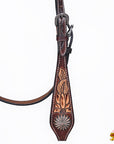 HILASON Western Horse Hand Carved American Leather Breast Collar Headstall