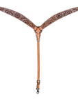 HILASON Western Horse Hand Carved American Leather Breast Collar Headstall