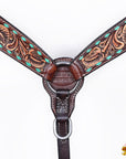 HILASON Western Horse Hand Carved American Leather Breast Collar Headstall