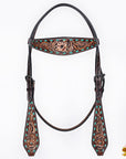 HILASON Western Horse Hand Carved American Leather Breast Collar Headstall
