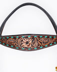 HILASON Western Horse Hand Carved American Leather Breast Collar Headstall