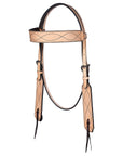HILASON Western Horse Hand Carved American Leather Breast Collar Headstall