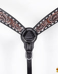 HILASON Western Horse Hand Carved American Leather Breast Collar Headstall
