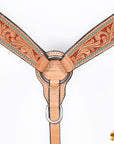 HILASON Western Horse Hand Carved American Leather Breast Collar Headstall