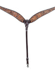 HILASON Western Horse Hand Carved American Leather Breast Collar Headstall