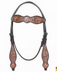 HILASON Western Horse Hand Carved American Leather Breast Collar Headstall