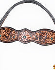 HILASON Western Horse Hand Carved American Leather Breast Collar Headstall