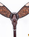 HILASON Western Horse Hand Carved American Leather Breast Collar Headstall