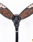 HILASON Western Horse Hand Carved American Leather Breast Collar Headstall