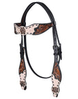 HILASON Western Horse Hand Carved American Leather Breast Collar Headstall