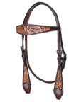 HILASON Western Horse Hand Carved American Leather Breast Collar Headstall
