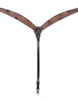 HILASON Western Horse Hand Carved American Leather Breast Collar Headstall