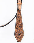 HILASON Western Horse Hand Carved American Leather Breast Collar Headstall