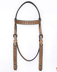 HILASON Western Horse Hand Carved American Leather Breast Collar Headstall