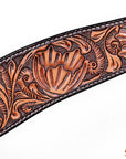 HILASON Western Horse Hand Carved American Leather Breast Collar Headstall