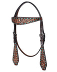 HILASON Western Horse Hand Carved American Leather Breast Collar Headstall