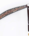 HILASON Western Horse Hand Carved American Leather Breast Collar Headstall