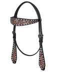 HILASON Western Horse Hand Carved American Leather Breast Collar Headstall