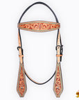 HILASON Western Horse Hand Carved American Leather Breast Collar Headstall