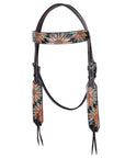 HILASON Western Horse Hand Carved American Leather Breast Collar Headstall