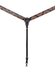 HILASON Western Horse Hand Carved American Leather Breast Collar Headstall