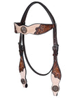 HILASON Western Horse Hand Carved American Leather Breast Collar Headstall