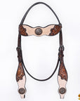 HILASON Western Horse Hand Carved American Leather Breast Collar Headstall