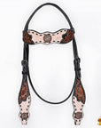 HILASON Western Horse Hand Carved American Leather Breast Collar Headstall