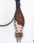 HILASON Western Horse Hand Carved American Leather Breast Collar Headstall