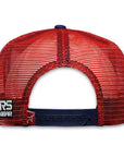 Rope Smart Western Style Mesh Flat Retro Trucker Fit Snapback Red Patch Cap