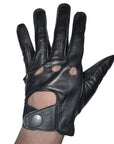 HILASON Genuine Leather Men's Driving Show Left Hand Glove Black