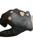 HILASON Genuine Leather Men's Driving Show Right Hand Glove Black