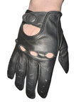 HILASON Genuine Leather Men's Driving Show Right Hand Glove Black