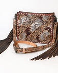 American Darling Hand Tooled Genuine Leather Women Bag Western Handbag Purse