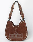 American Darling Hobo Suede Hand Tooled Genuine Leather Women Bag Western Handbag Purse
