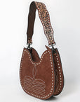 American Darling Hobo Suede Hand Tooled Genuine Leather Women Bag Western Handbag Purse