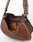 American Darling Hobo Suede Hand Tooled Genuine Leather Women Bag Western Handbag Purse