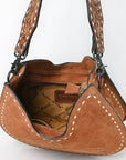 American Darling Hobo Suede Hand Tooled Genuine Leather Women Bag Western Handbag Purse