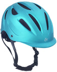 Ovation Metallic Schooler Lightweight Low Profile Helmet Teal
