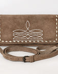 American Darling Western Small Cross Body Genuine Leather Handbag Purse Wallet Bag For Women Girls