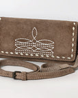 American Darling Western Small Cross Body Genuine Leather Handbag Purse Wallet Bag For Women Girls
