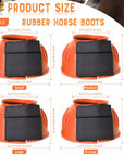 Hilason Western Horse PVC Ribbed Double Hook & Loop Leg Bell Boots